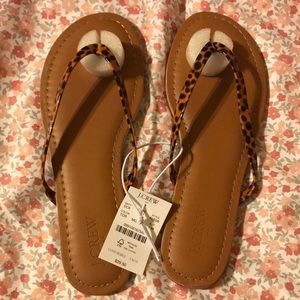 J Crew tortoise shell sandals, size 7. New with tag